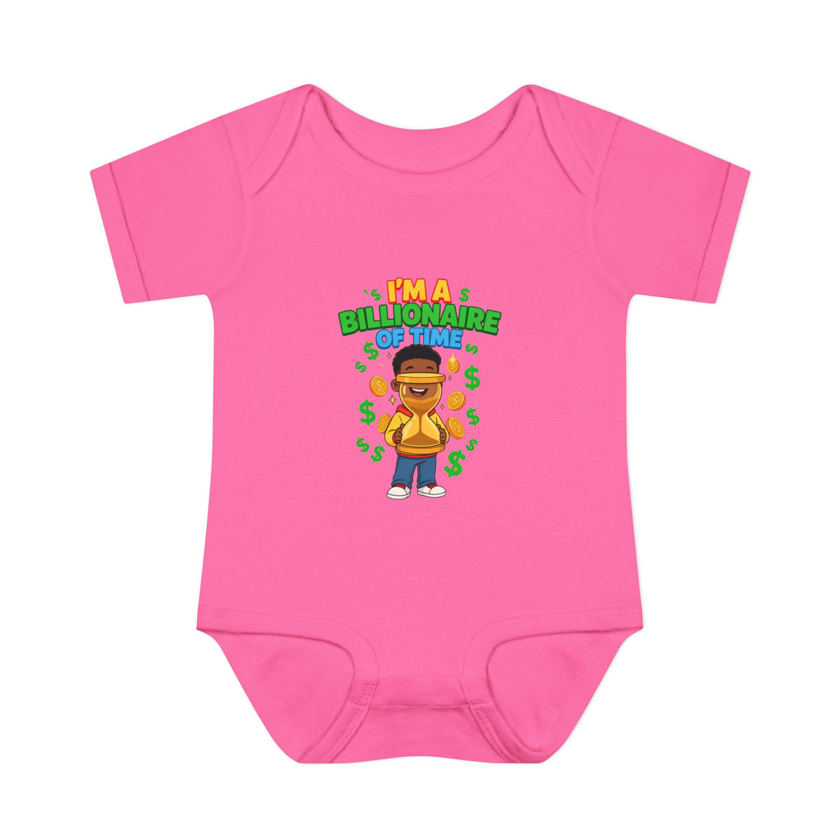 I'M A BILLIONAIRE OF TIME. Girls' Baby Bodysuit | Funny Finance Kids Clothing