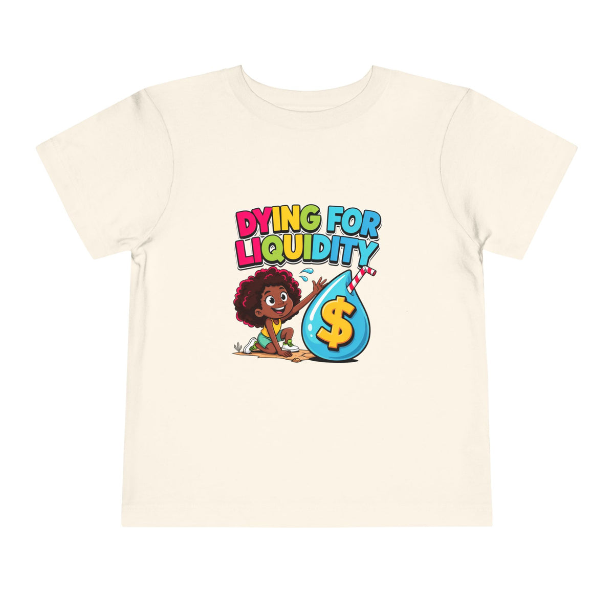 K-SHAPED ECONOMY? I'M STILL ON COLORS AND SHAPES. Girls' Toddler Tee | Funny Finance Kids Clothing