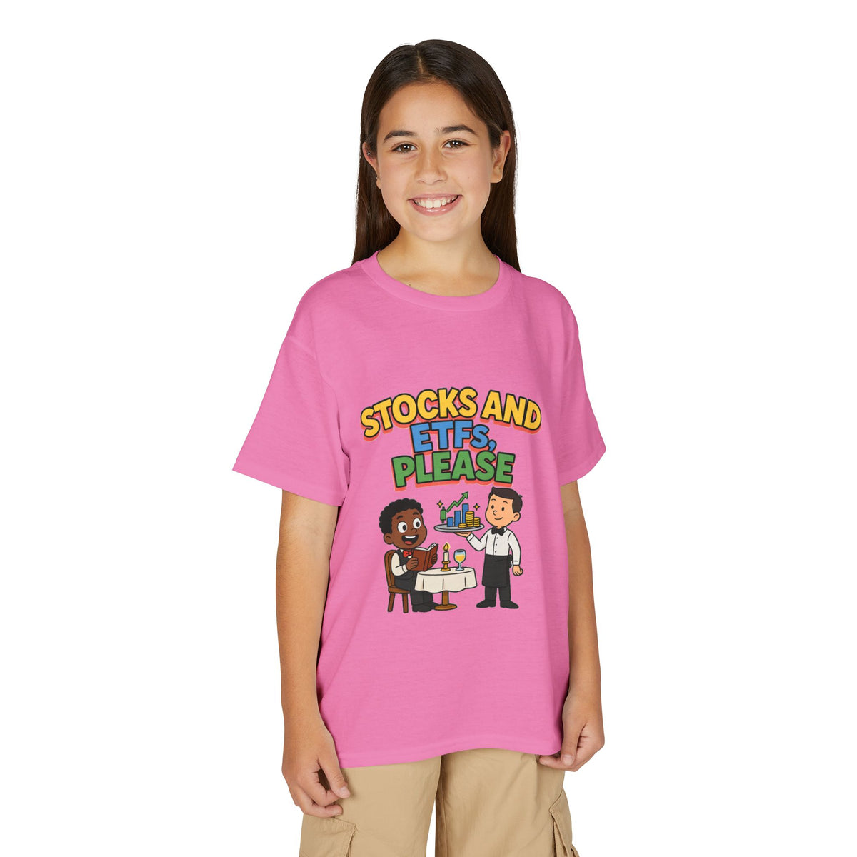 STOCKS AND ETFS, PLEASE. Boys' Youth Tee | Funny Finance Kids Clothing