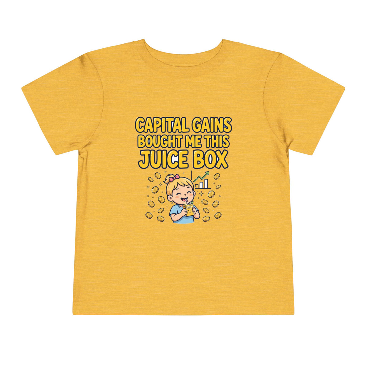 CAPITAL GAINS BOUGHT ME THIS JUICE BOX. Toddler Tee | Funny Finance Kids Clothing. Toddler Tee | Funny Finance Kids Clothing