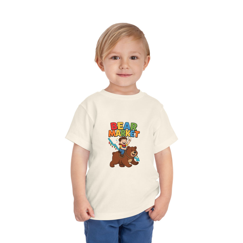 BEAR MARKET. Boys' Toddler Tee | Funny Finance Kids Clothing