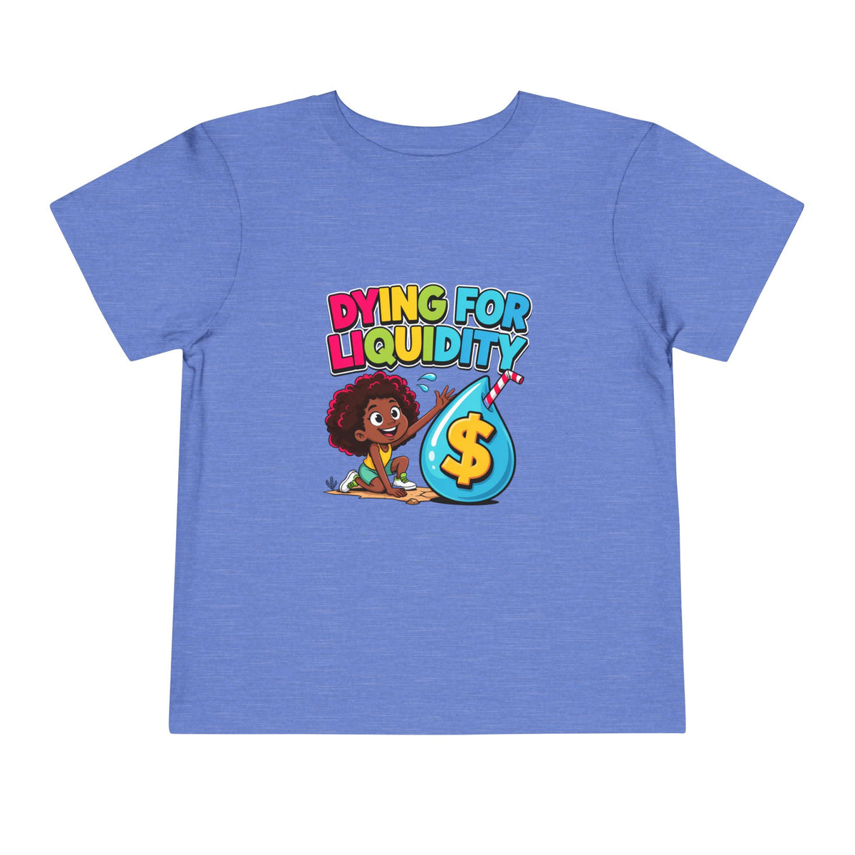 K-SHAPED ECONOMY? I'M STILL ON COLORS AND SHAPES. Girls' Toddler Tee | Funny Finance Kids Clothing