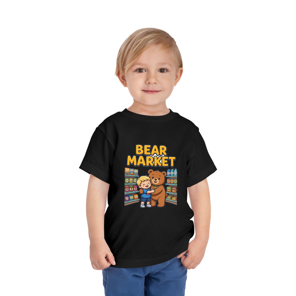 BEAR MARKET. Boys' Toddler Tee | Funny Finance Kids Clothing
