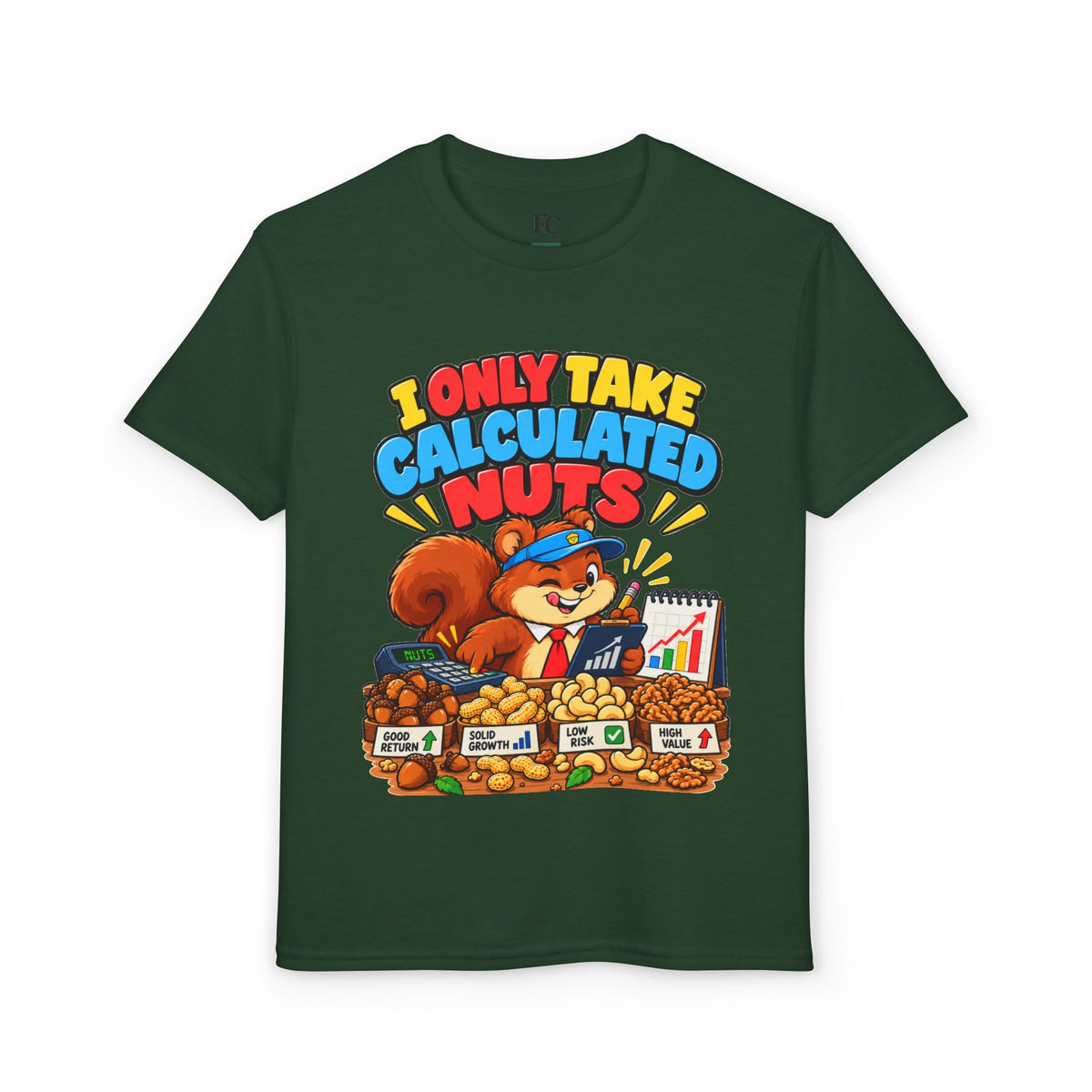 I ONLY TAKE CALCULATED NUTS. Youth Tee | Funny Finance Kids Clothing