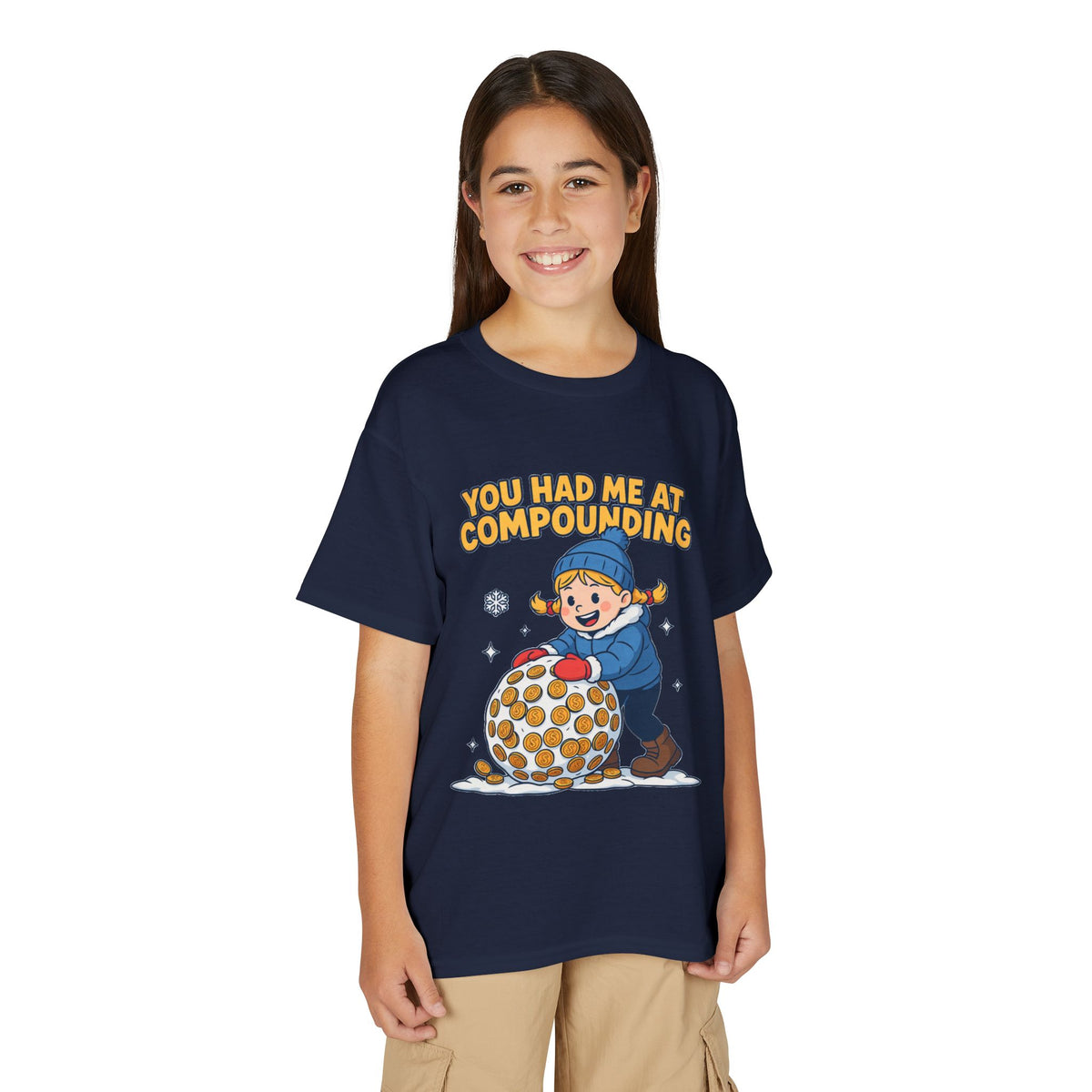 YOU HAD ME AT COMPOUNDING. Girls' Youth Tee | Funny Finance Kids Clothing