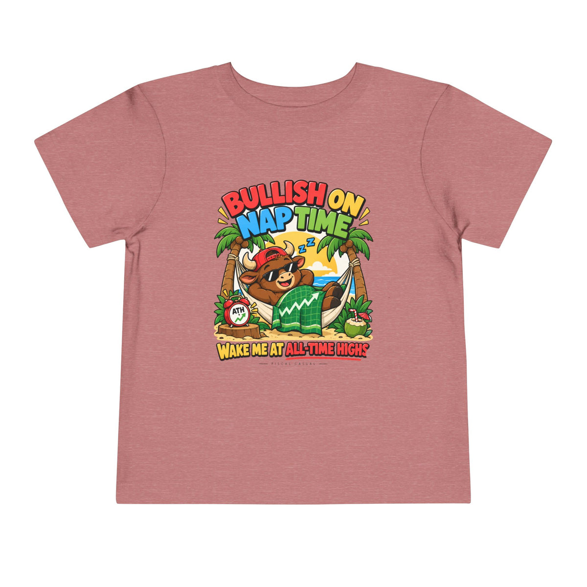 BULL NAP TIME. Toddler Tee | Funny Finance Kids Clothing