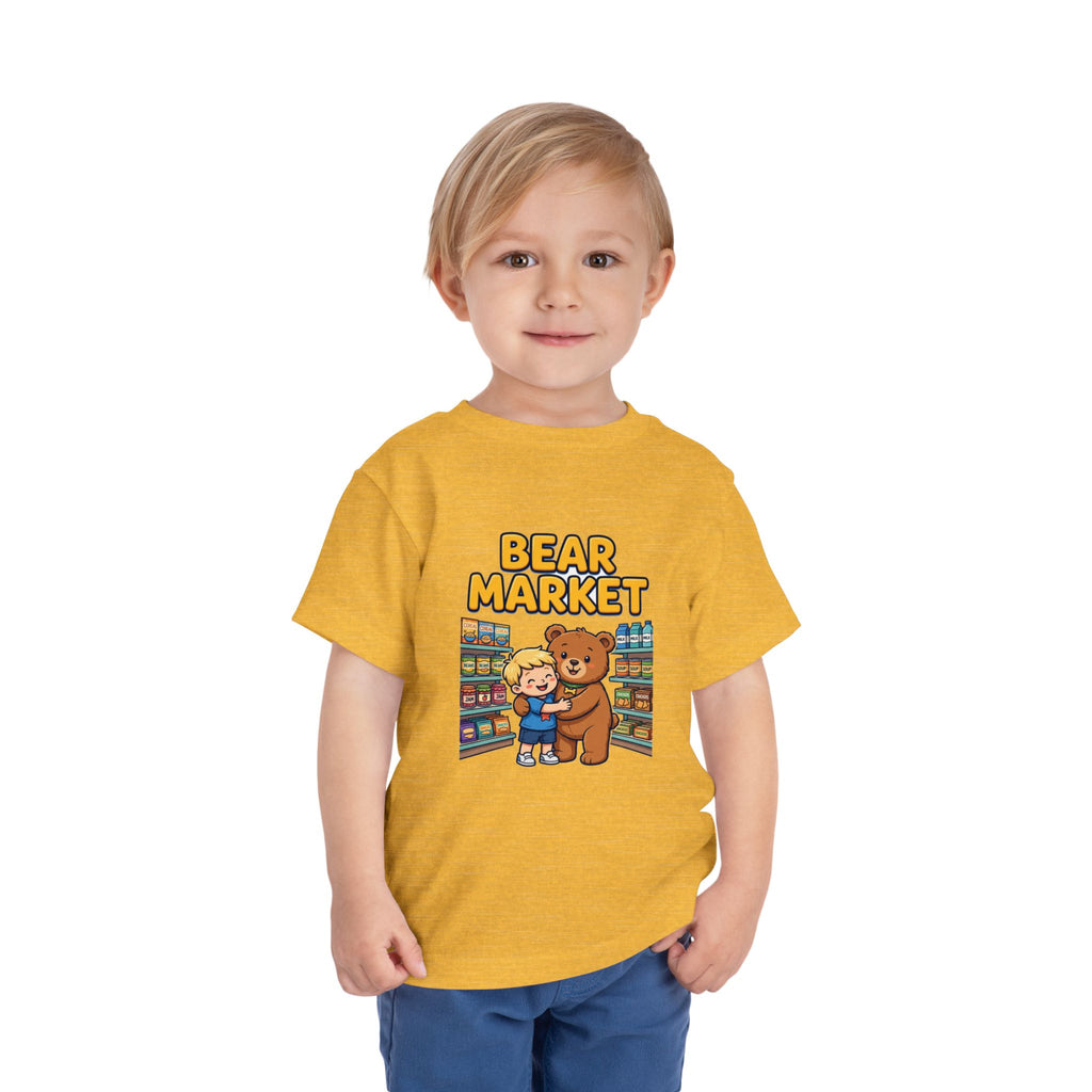BEAR MARKET. Boys' Toddler Tee | Funny Finance Kids Clothing