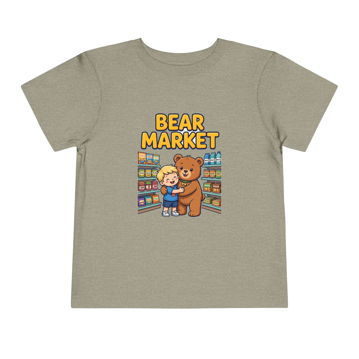 BEAR MARKET. Boys' Toddler Tee | Funny Finance Kids Clothing