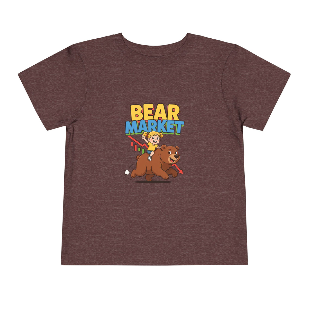 BEAR MARKET. Girls' Toddler Tee | Funny Finance Kids Clothing