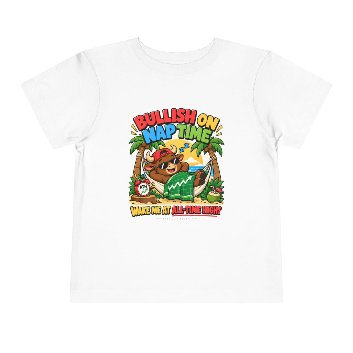 BULL NAP TIME. Toddler Tee | Funny Finance Kids Clothing