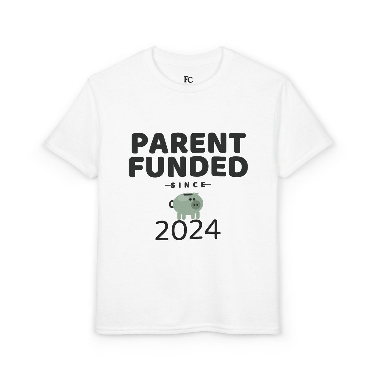 PARENT FUNDED SINCE [YEAR]. Youth Tee | Personalized Funny Finance Kids Shirt