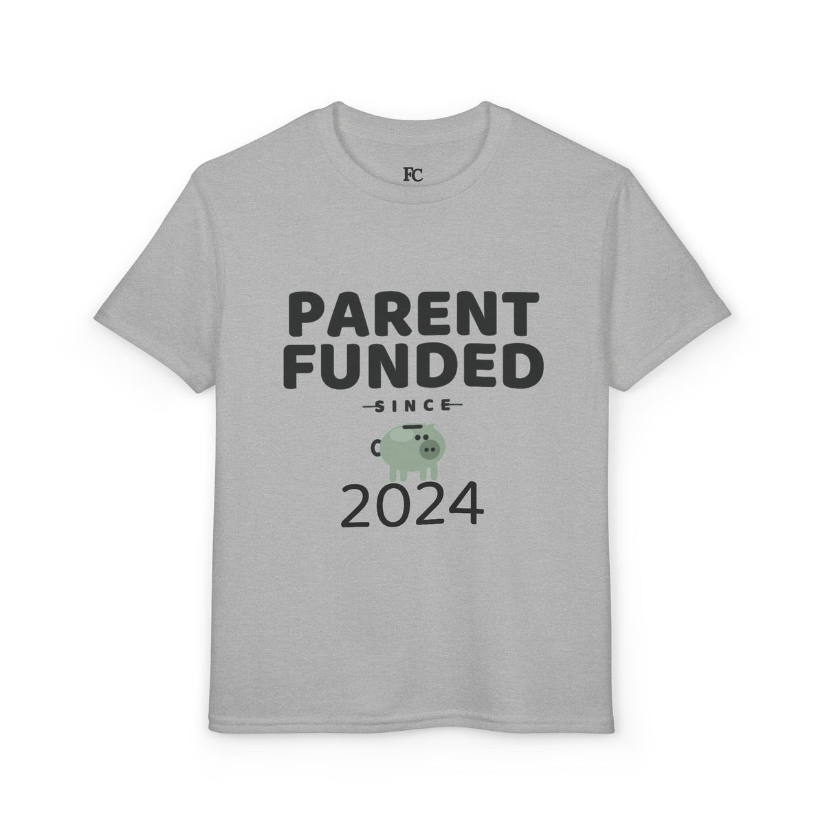 PARENT FUNDED SINCE [YEAR]. Youth Tee | Personalized Funny Finance Kids Shirt