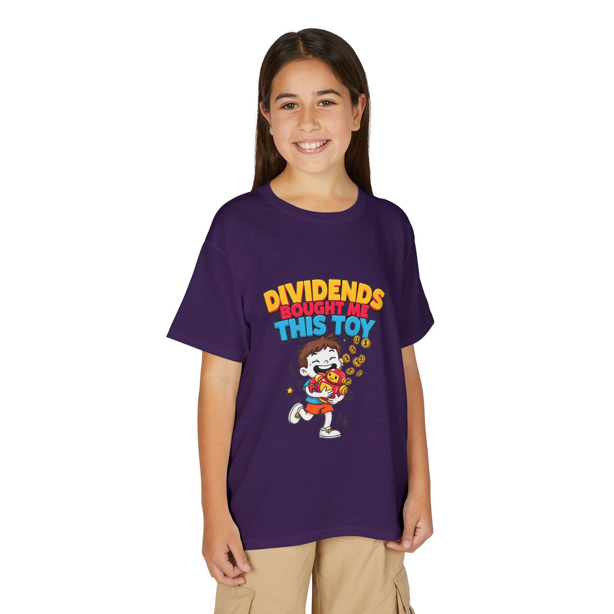 DIVIDENDS BOUGHT ME THIS TOY. Boys' Youth Tee | Funny Finance Kids Clothing