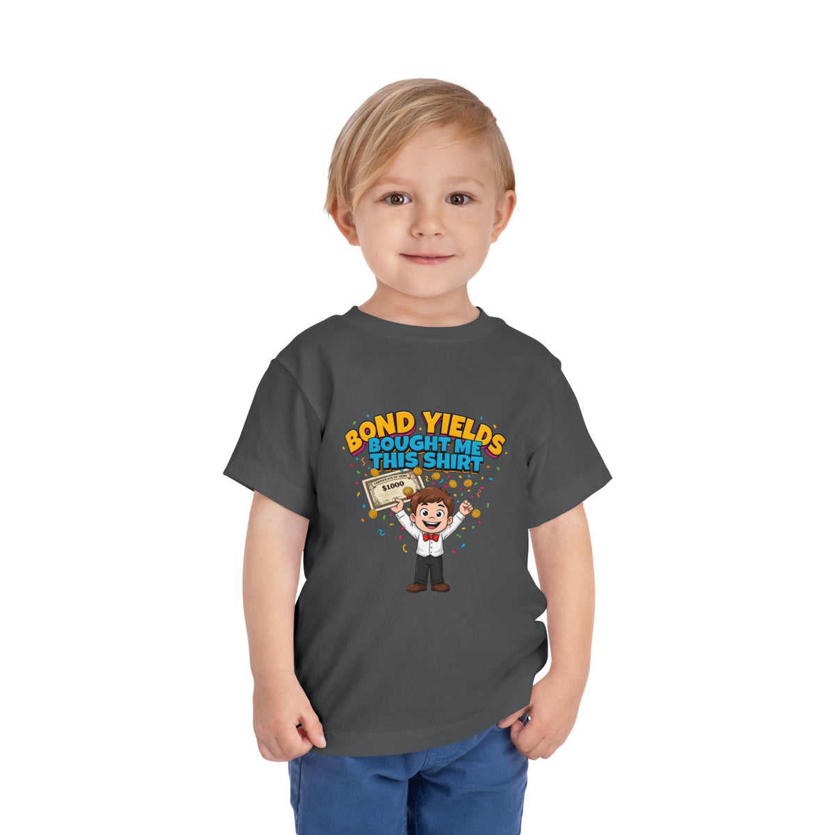 BOND YIELDS BOUGHT ME THIS SHIRT. Boys' Toddler Tee | Funny Finance Kids Clothing