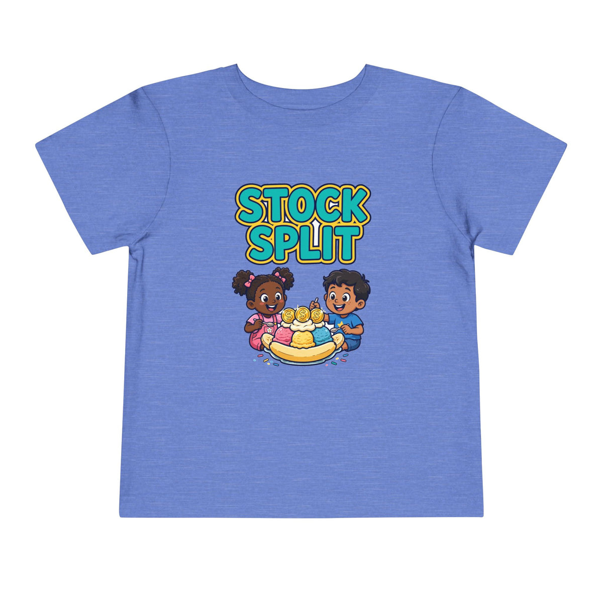 STOCK SPLIT. Girls' Toddler Tee | Funny Finance Kids Clothing