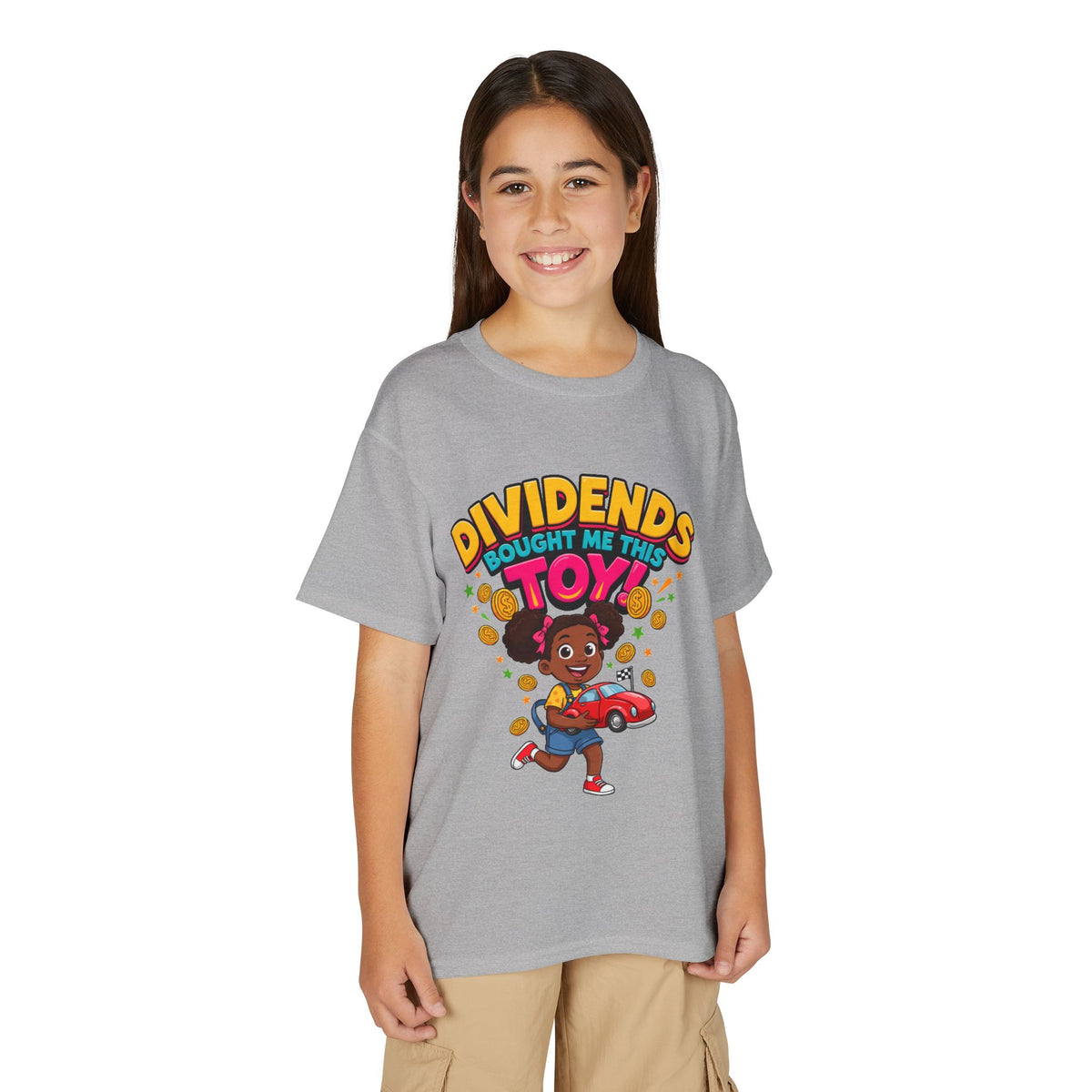DIVIDENDS BOUGHT ME THIS TOY. Girls' Youth Tee | Funny Finance Kids Clothing