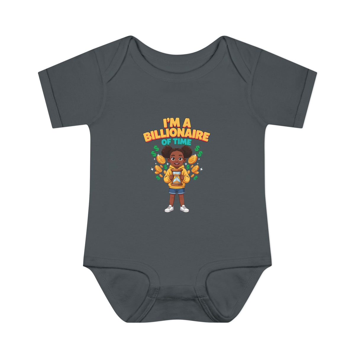 I'M A BILLIONAIRE OF TIME. Boys' Baby Bodysuit | Funny Finance Kids Clothing