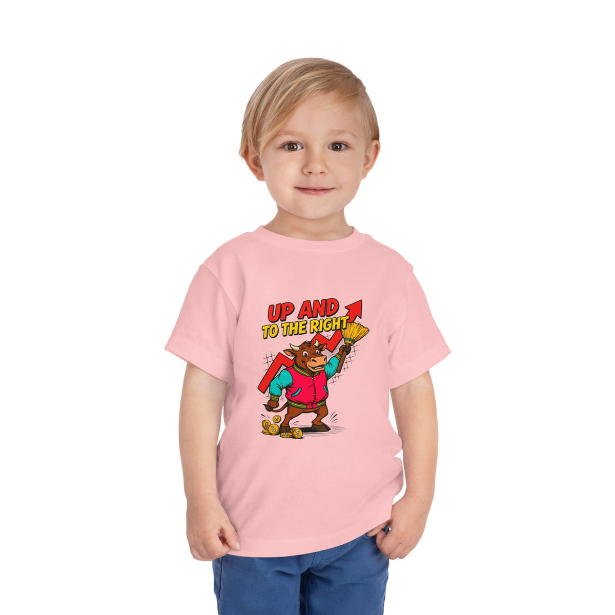 UP AND TO THE RIGHT. Toddler Tee | Funny Finance Kids Clothing