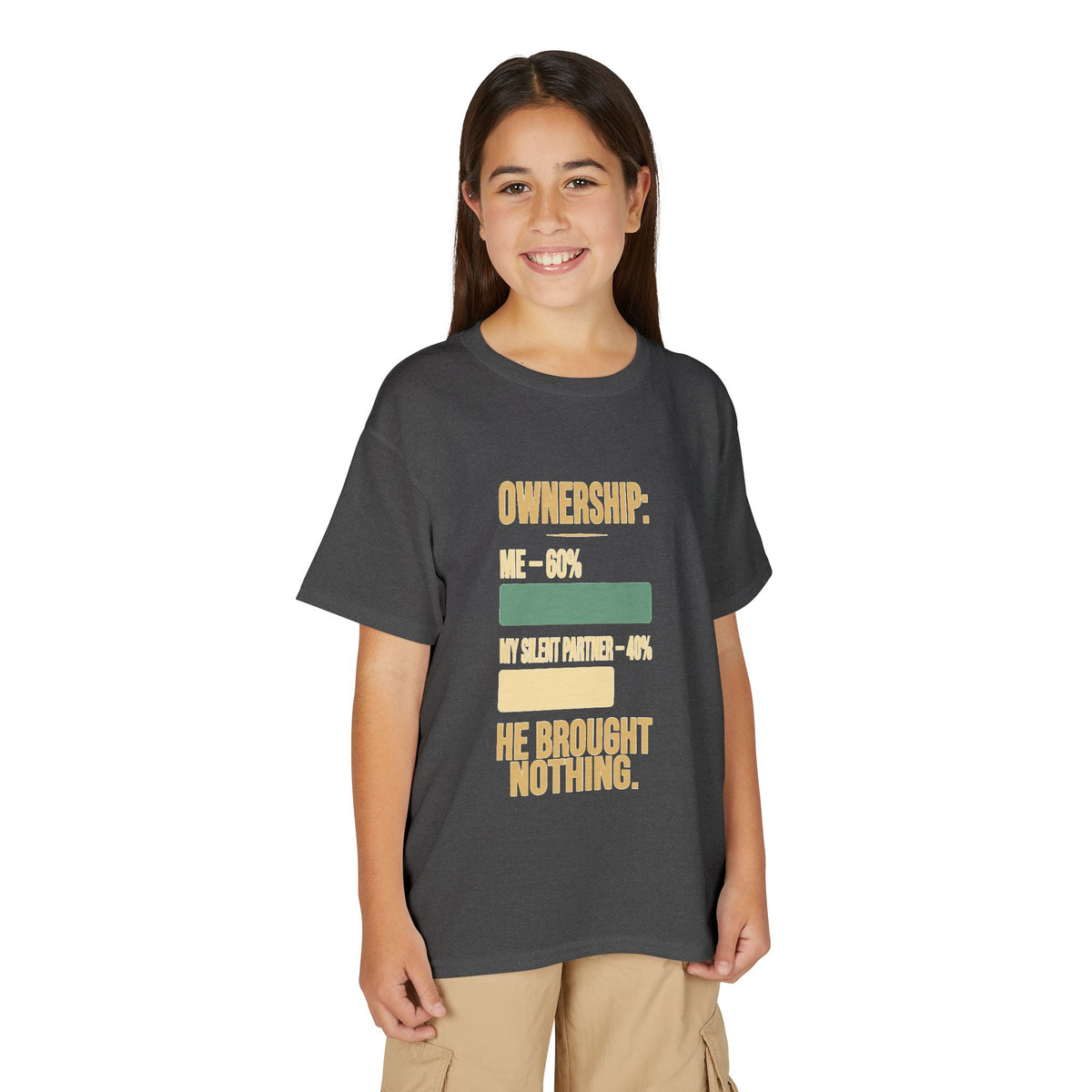 OWNERSHIP: HE BROUGHT NOTHING. Youth Tee | Funny Finance Kids Shirt