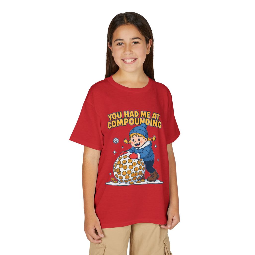 YOU HAD ME AT COMPOUNDING. Girls' Youth Tee | Funny Finance Kids Clothing