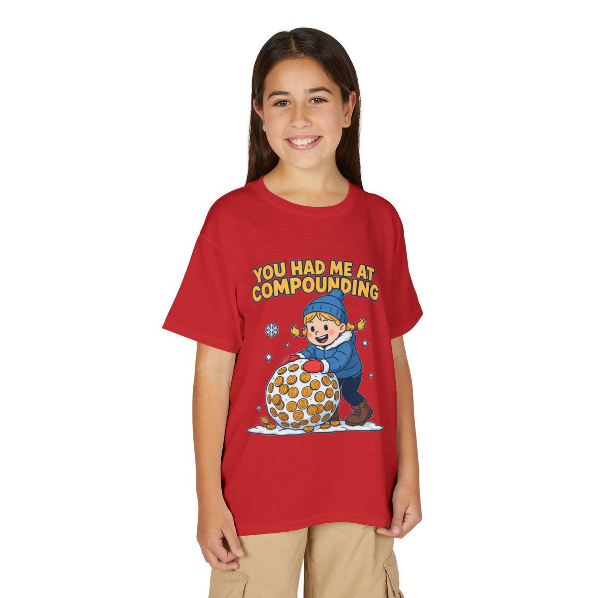 YOU HAD ME AT COMPOUNDING. Girls' Youth Tee | Funny Finance Kids Clothing