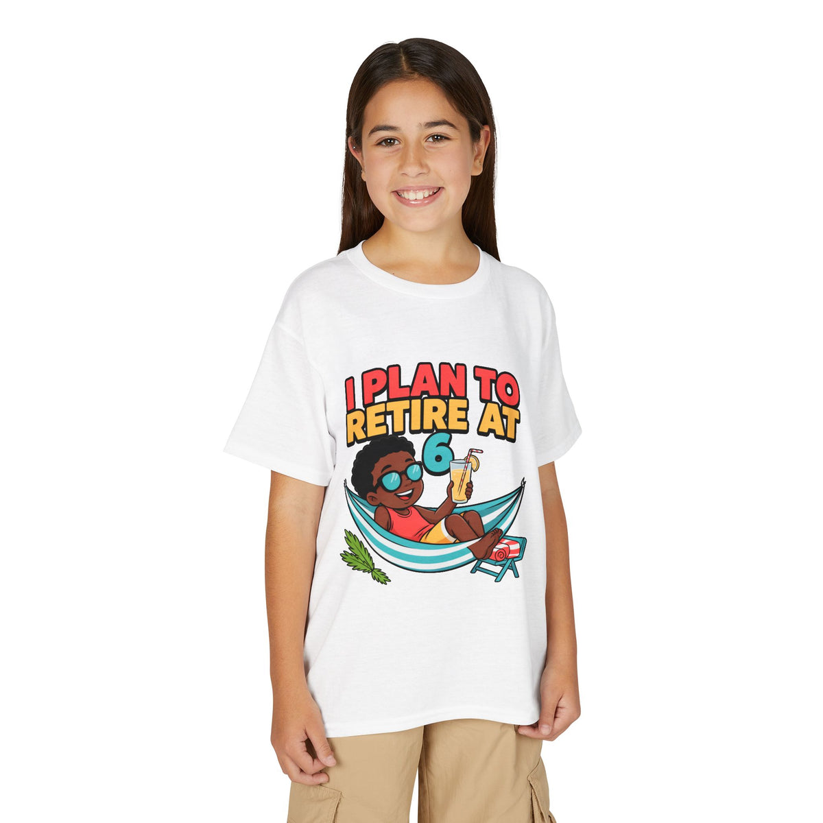 I PLAN TO RETIRE AT 6. Boys' Youth Tee | Funny Finance Kids Clothing