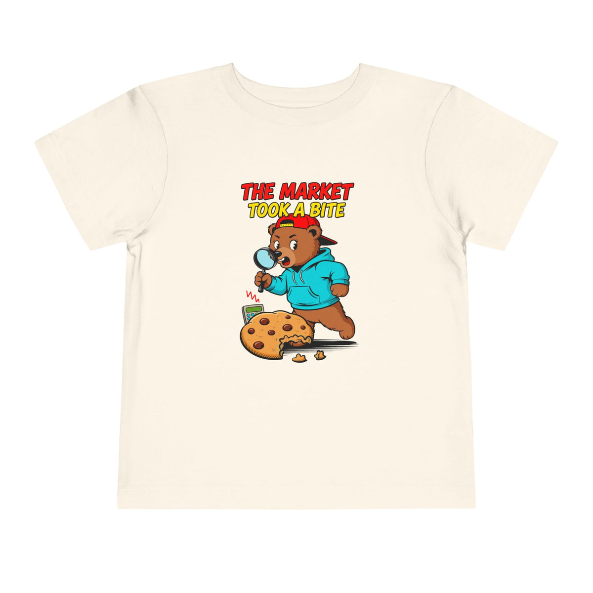 THE MARKET TOOK A BITE. Toddler Tee | Funny Finance Kids Clothing