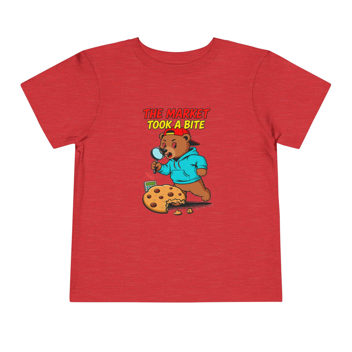 THE MARKET TOOK A BITE. Toddler Tee | Funny Finance Kids Clothing