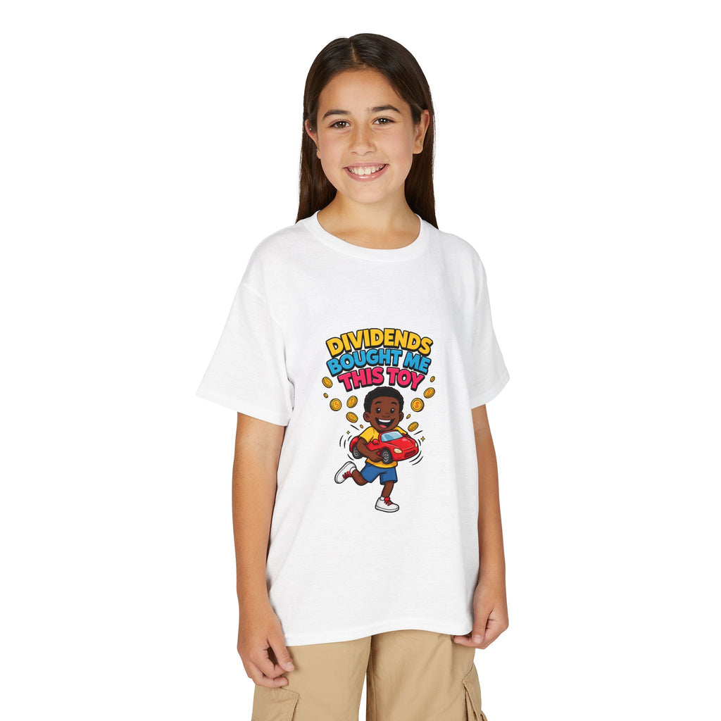 DIVIDENDS BOUGHT ME THIS TOY. Boys' Youth Tee | Funny Finance Kids Clothing