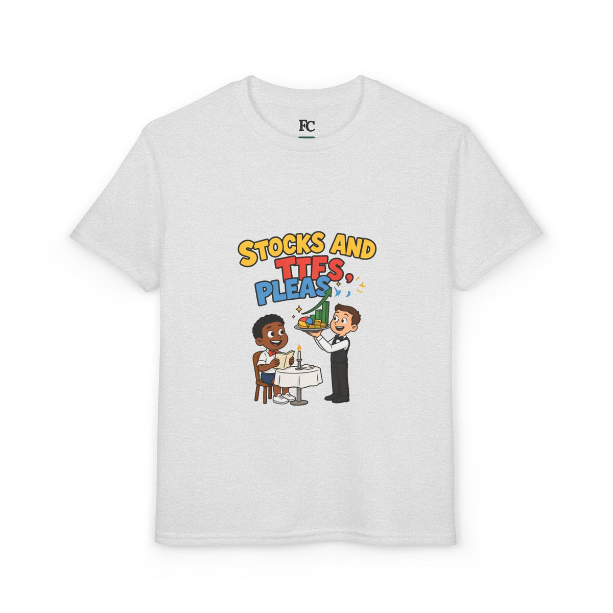 STOCKS AND ETFS, PLEASE. Boys' Youth Tee | Funny Finance Kids Clothing