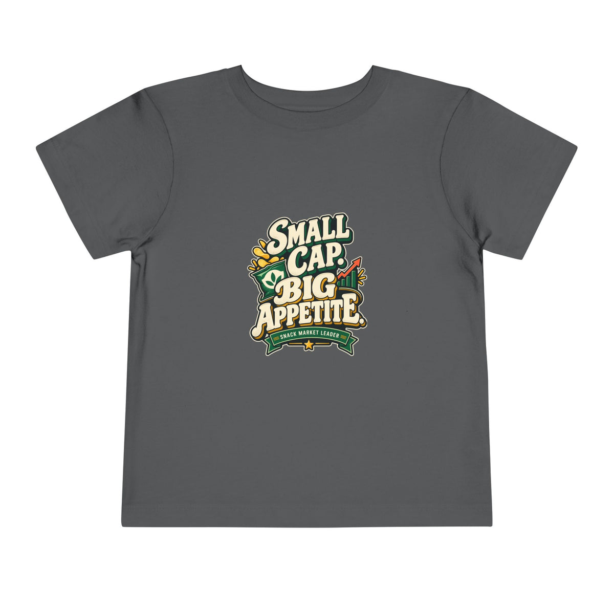 SMALL CAP. BIG APPETITE. Toddler Tee | Funny Finance Kids Clothing
