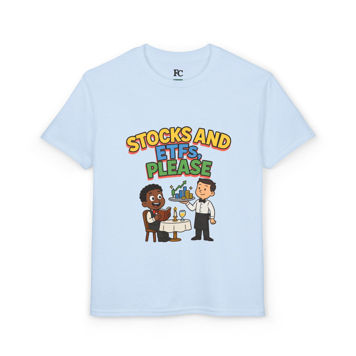 STOCKS AND ETFS, PLEASE. Boys' Youth Tee | Funny Finance Kids Clothing