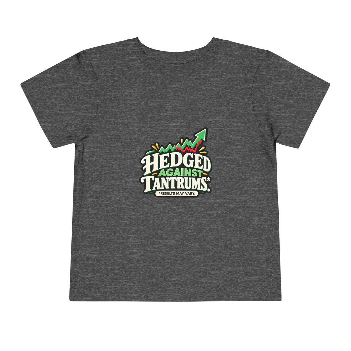 HEDGED AGAINST TANTRUMS. Toddler Tee | Funny Finance Kids Clothing