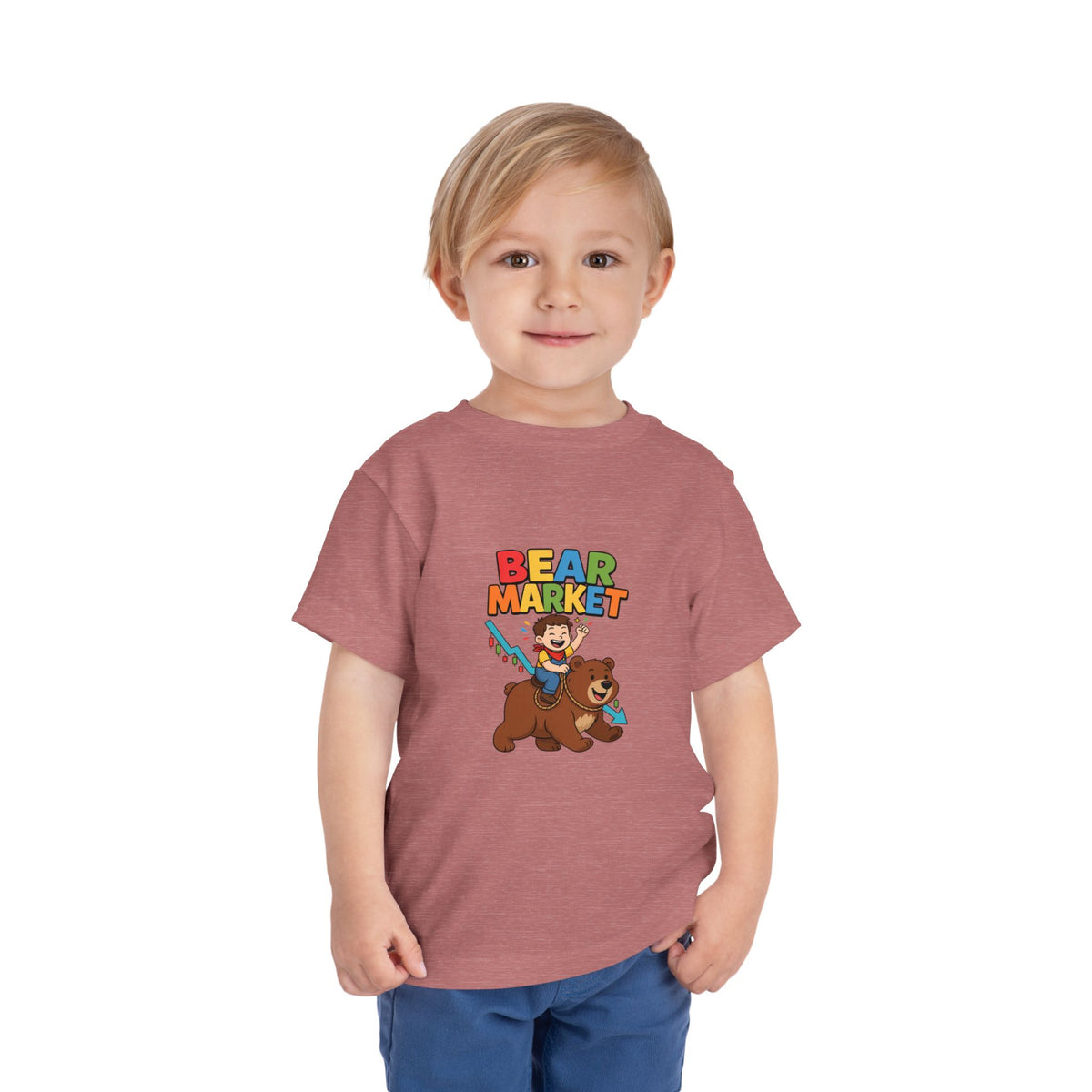 BEAR MARKET. Boys' Toddler Tee | Funny Finance Kids Clothing