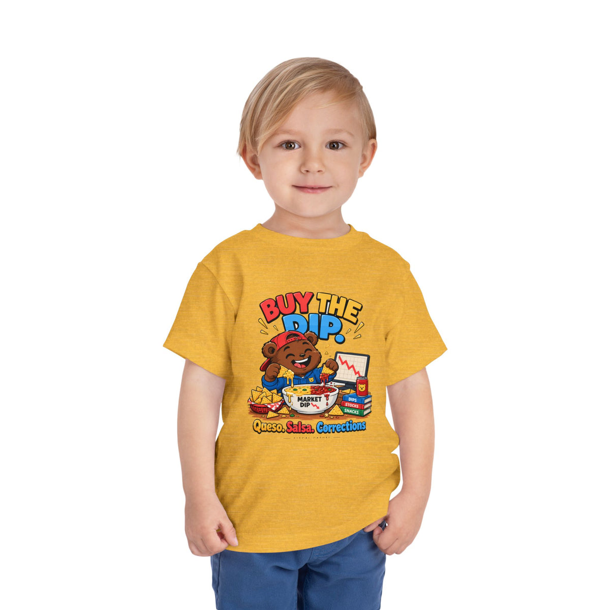 BUY THE DIP BEAR. Toddler Tee | Funny Finance Kids Clothing