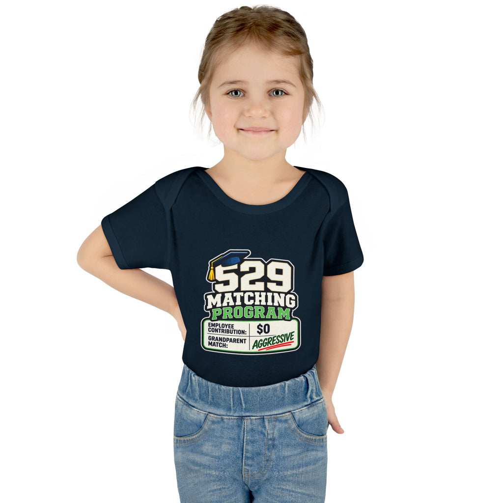 529 Matching Program: Grandparents Baby Bodysuit | Funny Finance Kids Clothing