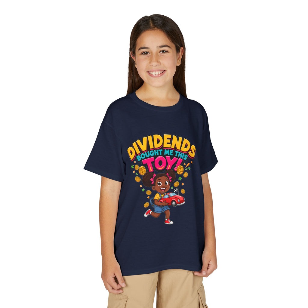 DIVIDENDS BOUGHT ME THIS TOY. Girls' Youth Tee | Funny Finance Kids Clothing