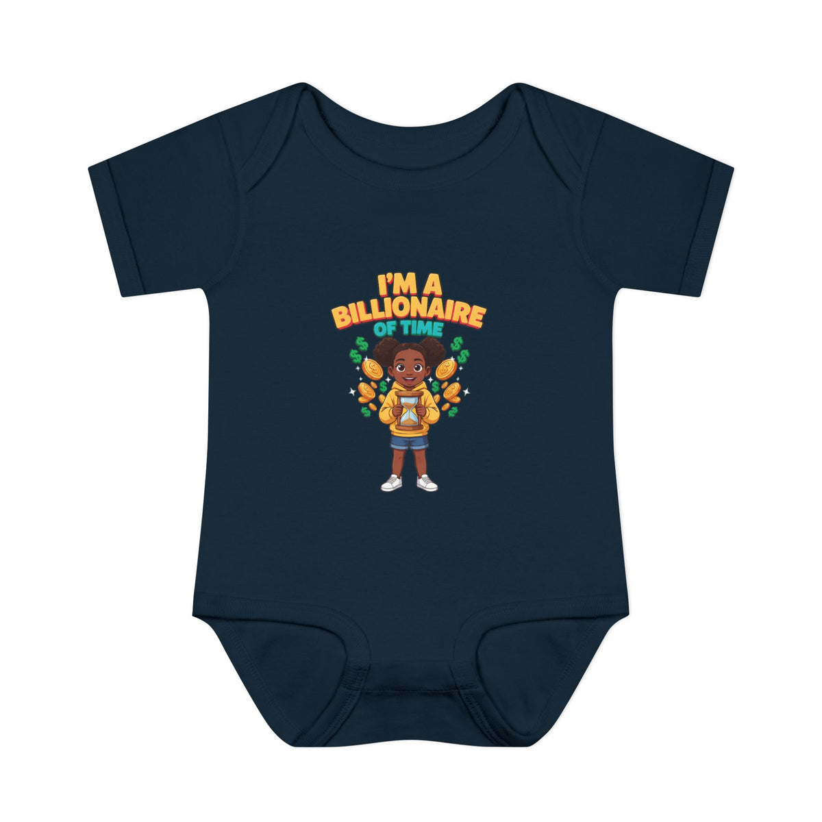 I'M A BILLIONAIRE OF TIME. Boys' Baby Bodysuit | Funny Finance Kids Clothing