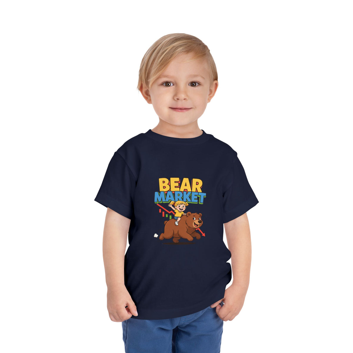 BEAR MARKET. Girls' Toddler Tee | Funny Finance Kids Clothing