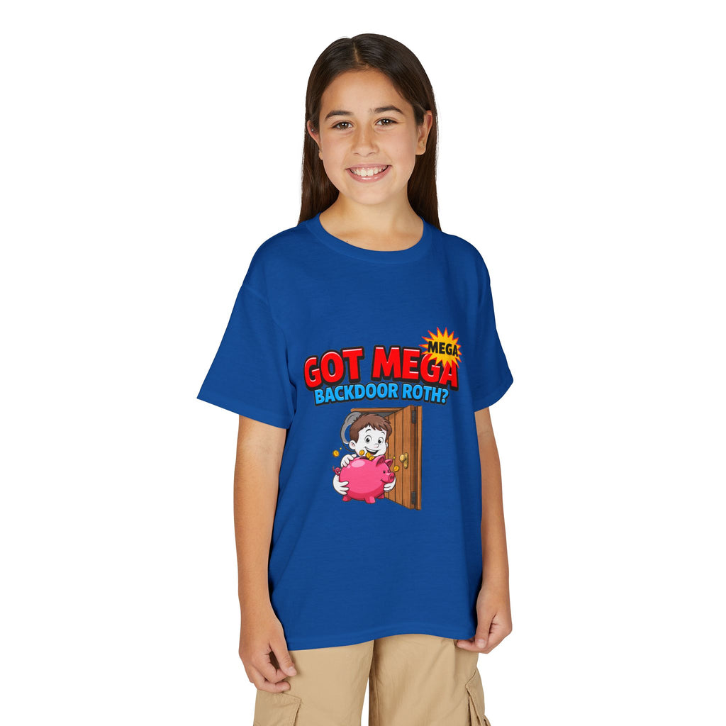 GOT MEGA BACKDOOR ROTH? Boys' Youth Tee | Funny Finance Kids Clothing