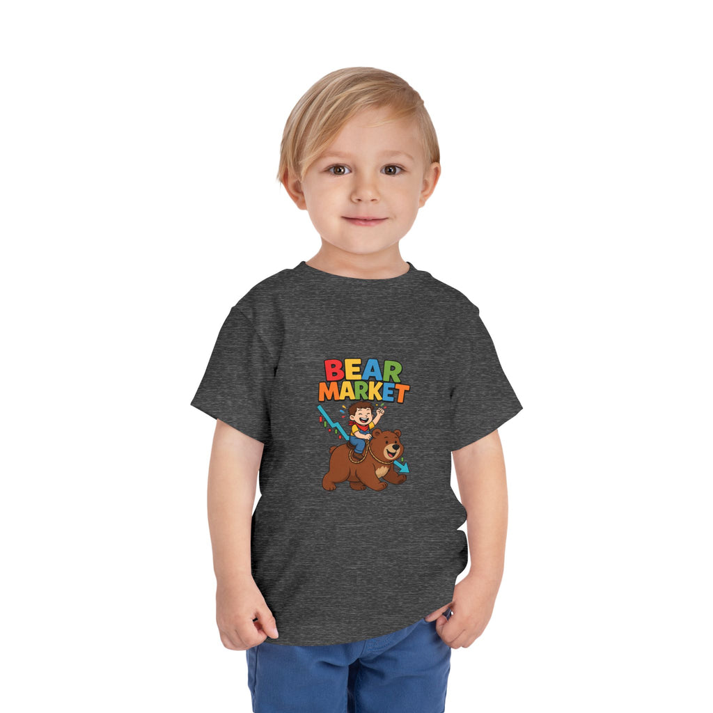 BEAR MARKET. Boys' Toddler Tee | Funny Finance Kids Clothing