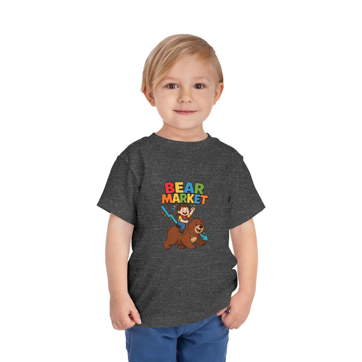 BEAR MARKET. Boys' Toddler Tee | Funny Finance Kids Clothing