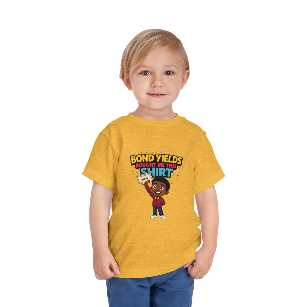 BOND YIELDS BOUGHT ME THIS SHIRT. Boys' Toddler Tee | Funny Finance Kids Clothing