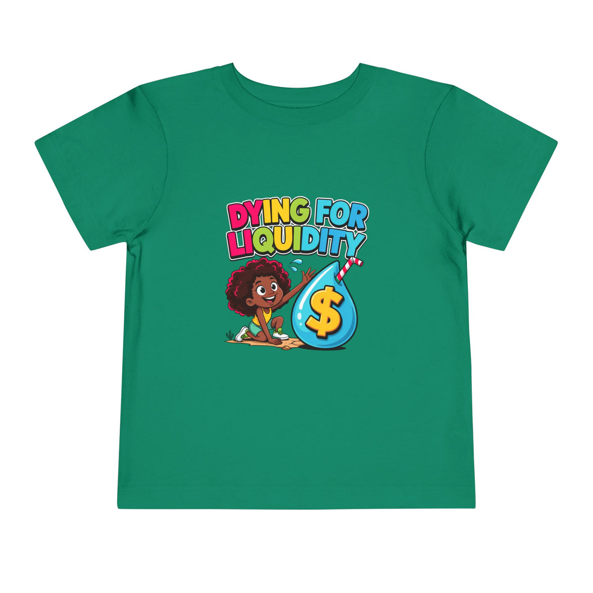 K-SHAPED ECONOMY? I'M STILL ON COLORS AND SHAPES. Girls' Toddler Tee | Funny Finance Kids Clothing