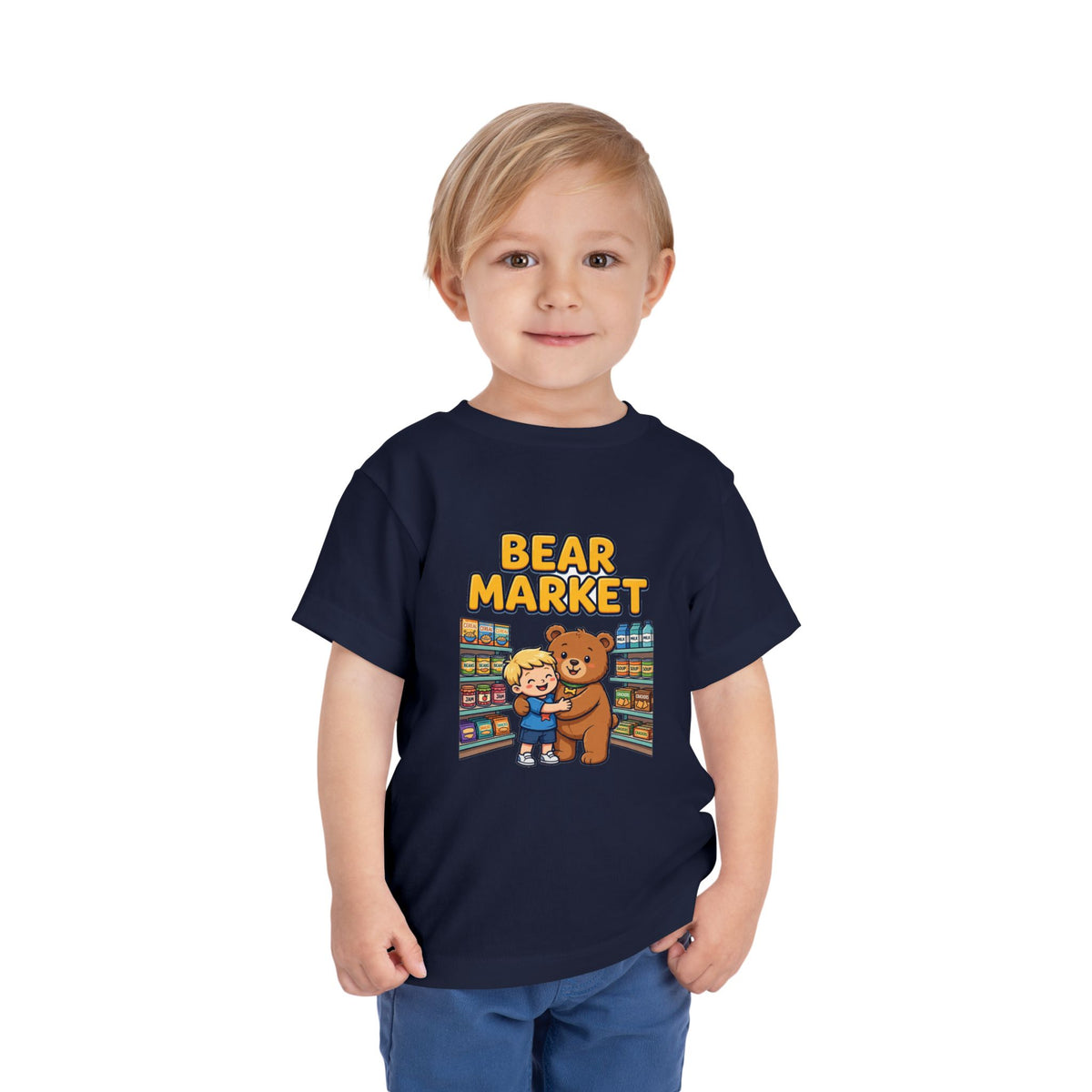 BEAR MARKET. Boys' Toddler Tee | Funny Finance Kids Clothing