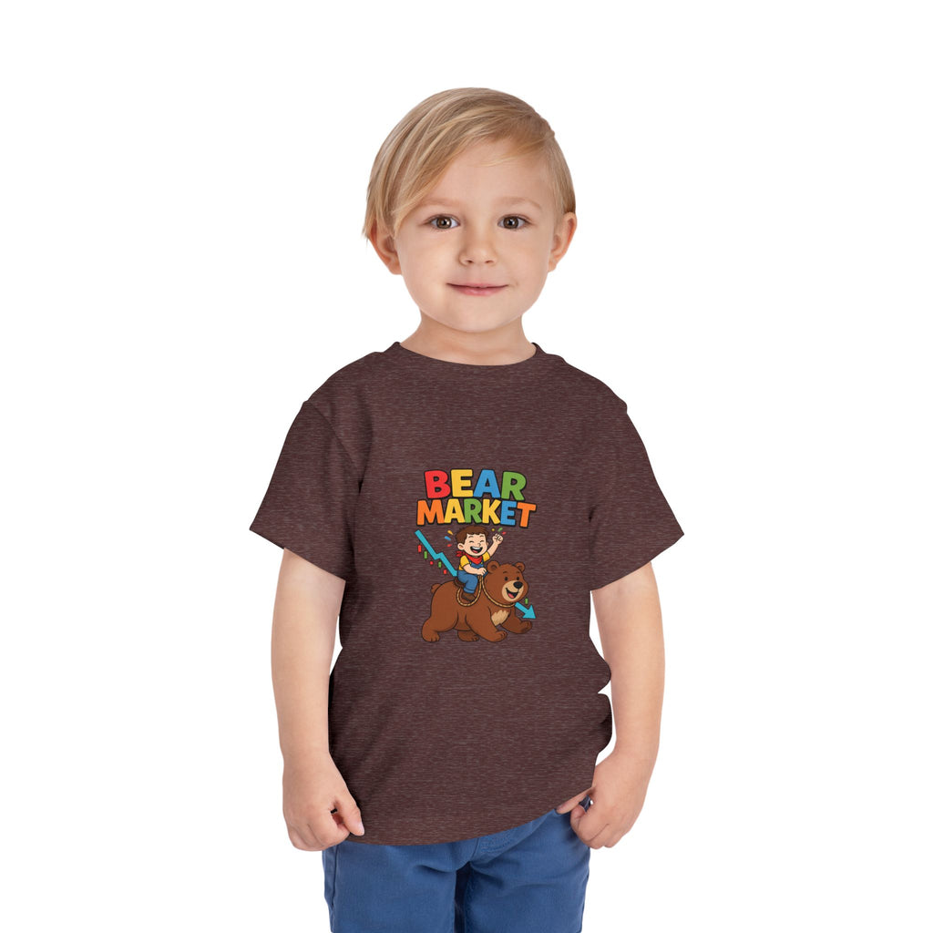 BEAR MARKET. Boys' Toddler Tee | Funny Finance Kids Clothing