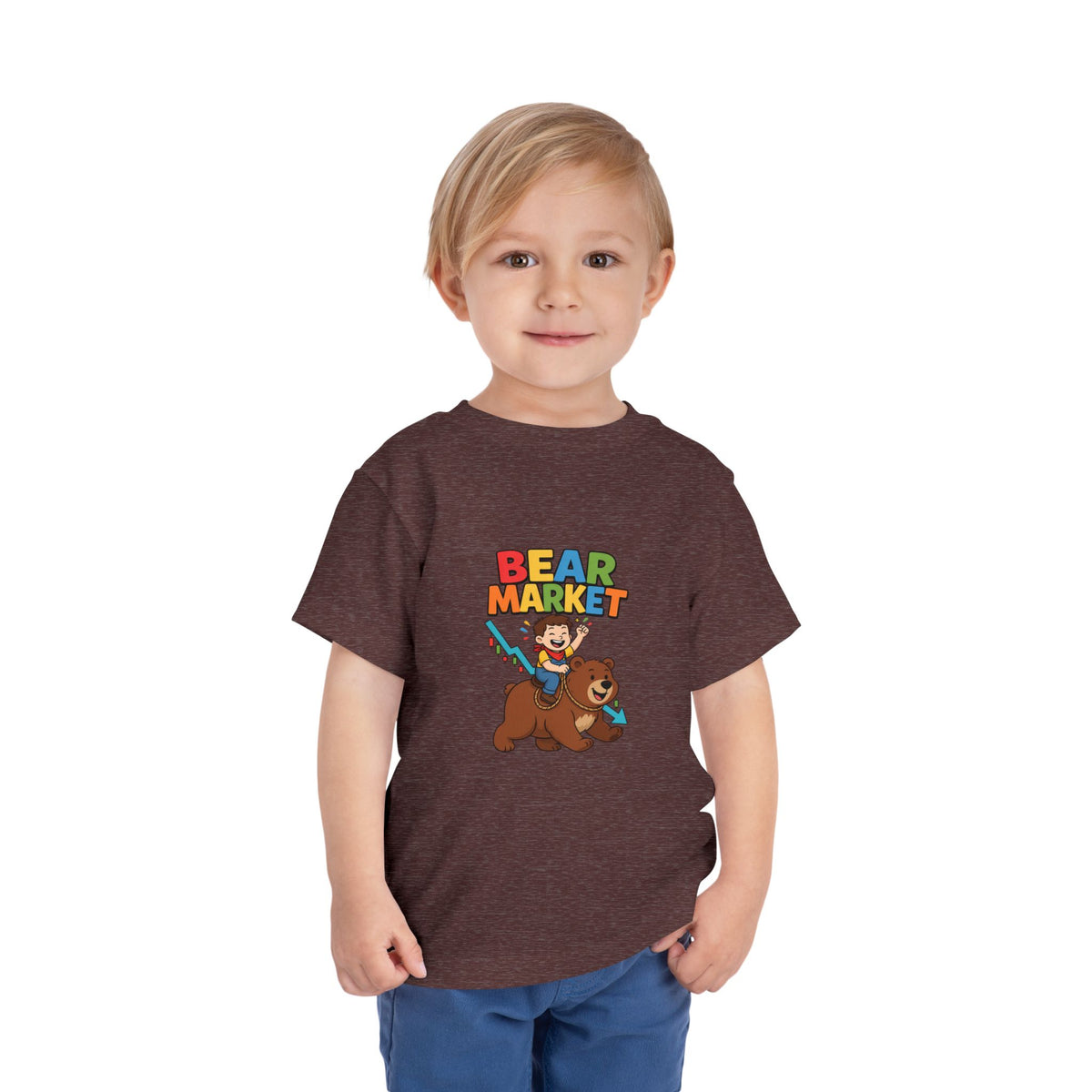 BEAR MARKET. Boys' Toddler Tee | Funny Finance Kids Clothing