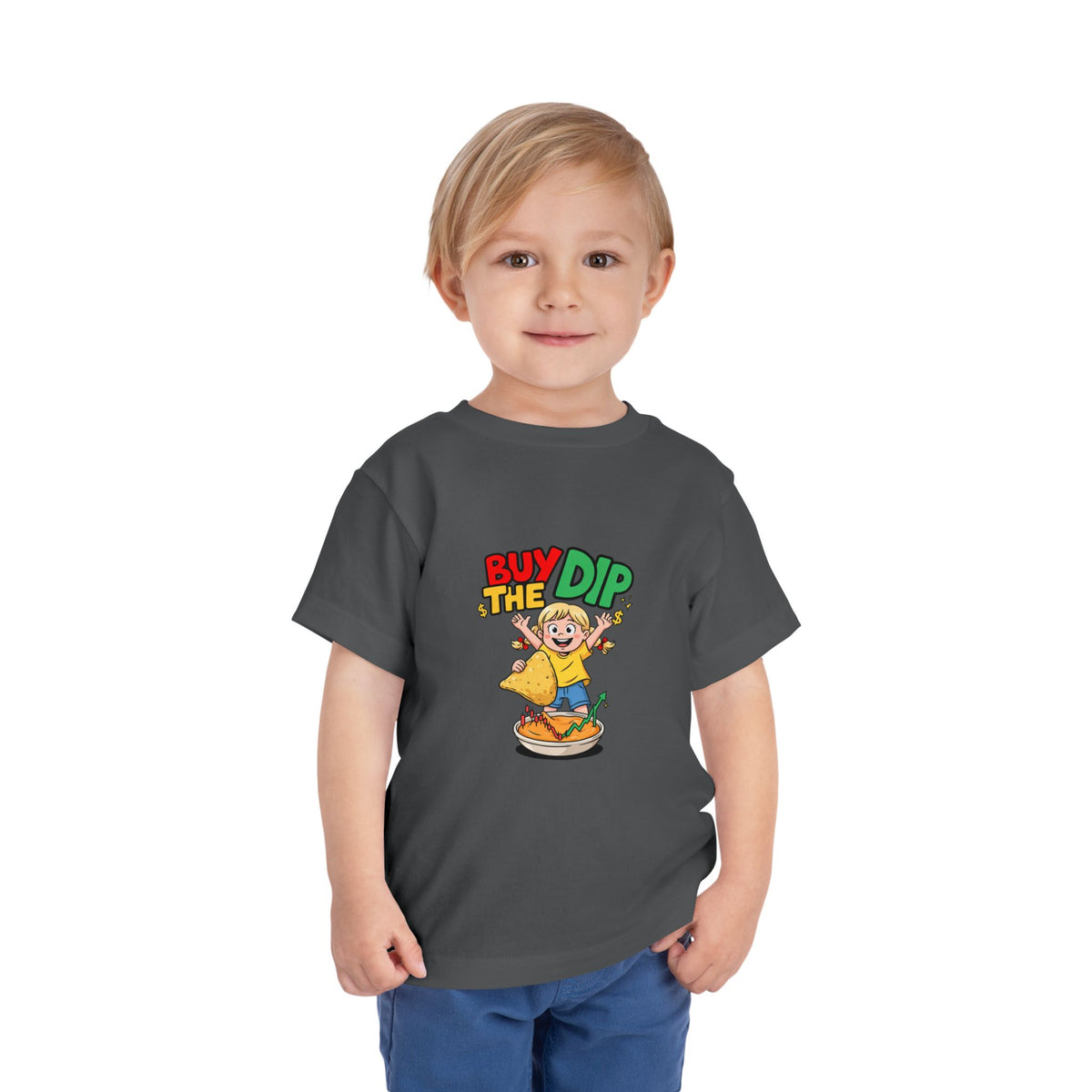 BUY THE DIP. Girls' Toddler Tee | Funny Finance Kids Clothing