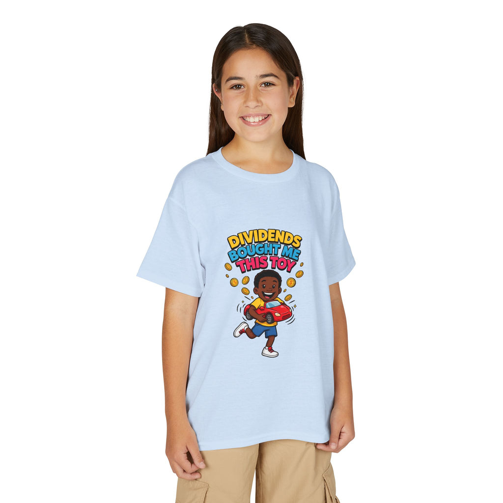 DIVIDENDS BOUGHT ME THIS TOY. Boys' Youth Tee | Funny Finance Kids Clothing