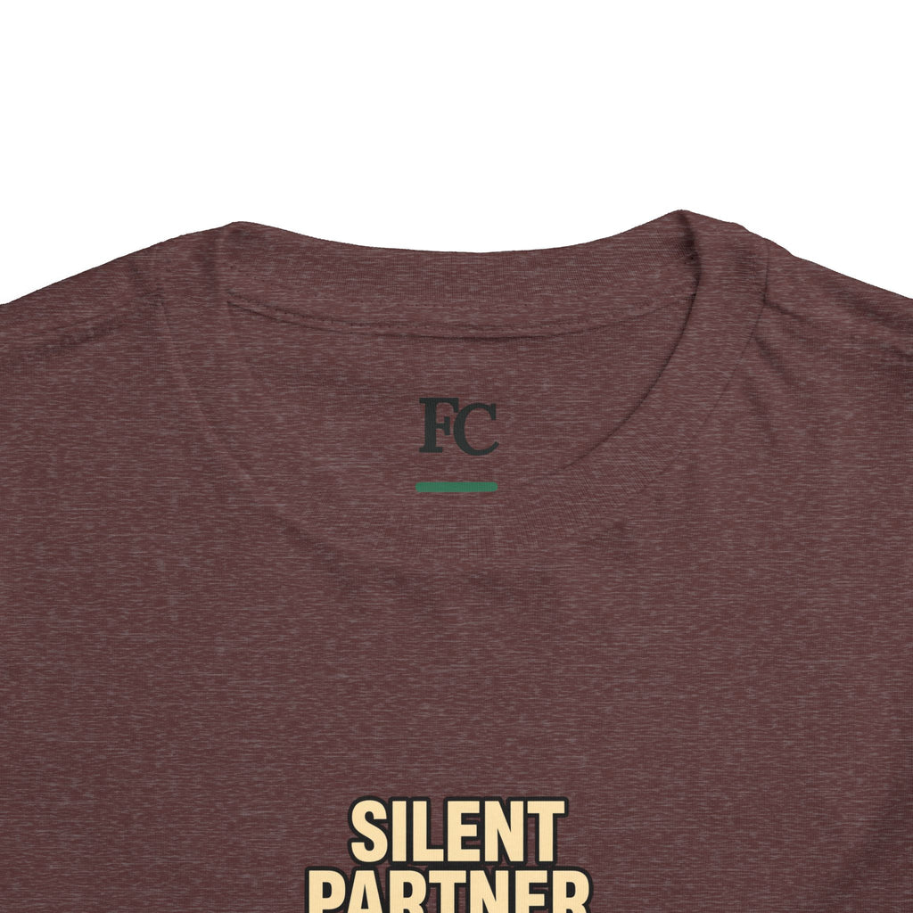 SILENT PARTNER. Toddler Tee | Funny Finance Kids Shirt